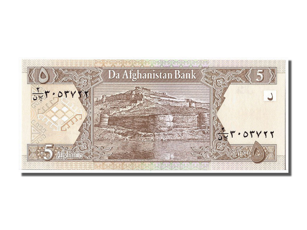 Billete, 5 Afghanis, 2002, Afganistán, UNC