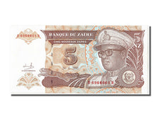 Billet, Zaïre, 5 Nouveaux Zaïres, 1993, 1993-06-24, NEUF