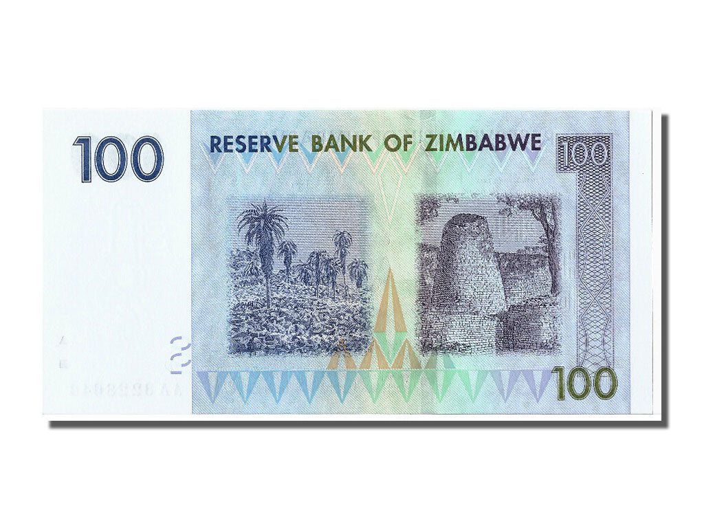 Geldschein, Simbabwe, 100 Dollars, 2008, 2008-08-01, UNZ