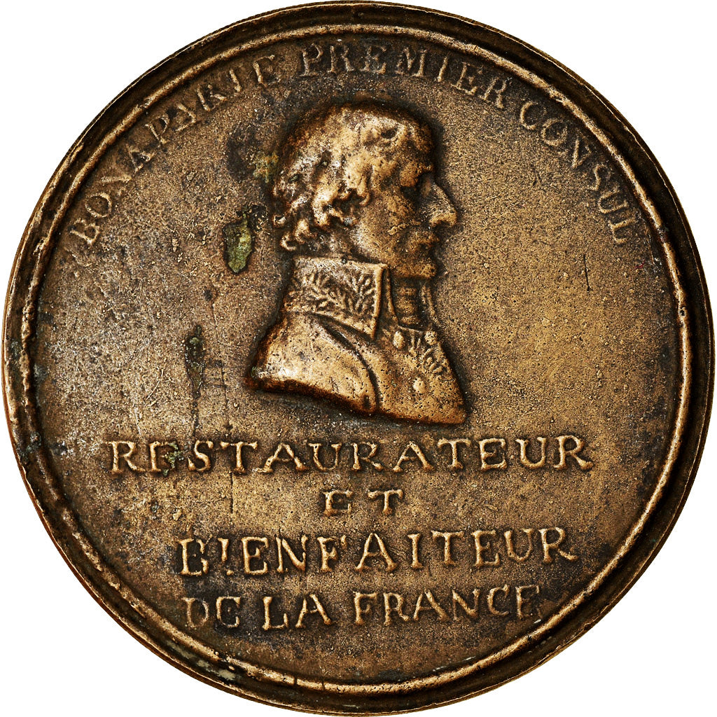 France, Medal, Bonaparte, Premier Consul, Restaurateur de la France, Cliché