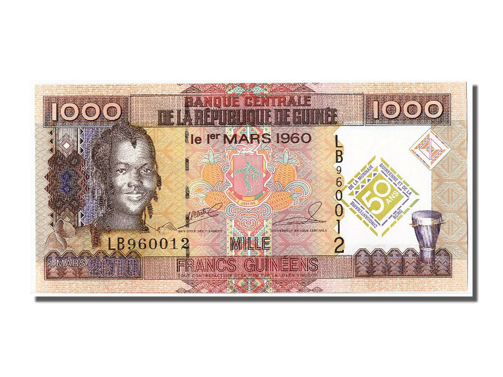 Banknote, Guinea, 1000 Francs, 2010, 2010-03-01, UNC(65-70)