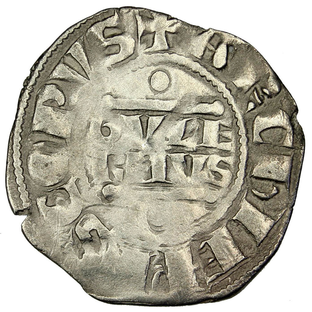 FRANCE, Denarius, Reims, VF(30-35), Silver, 0.52