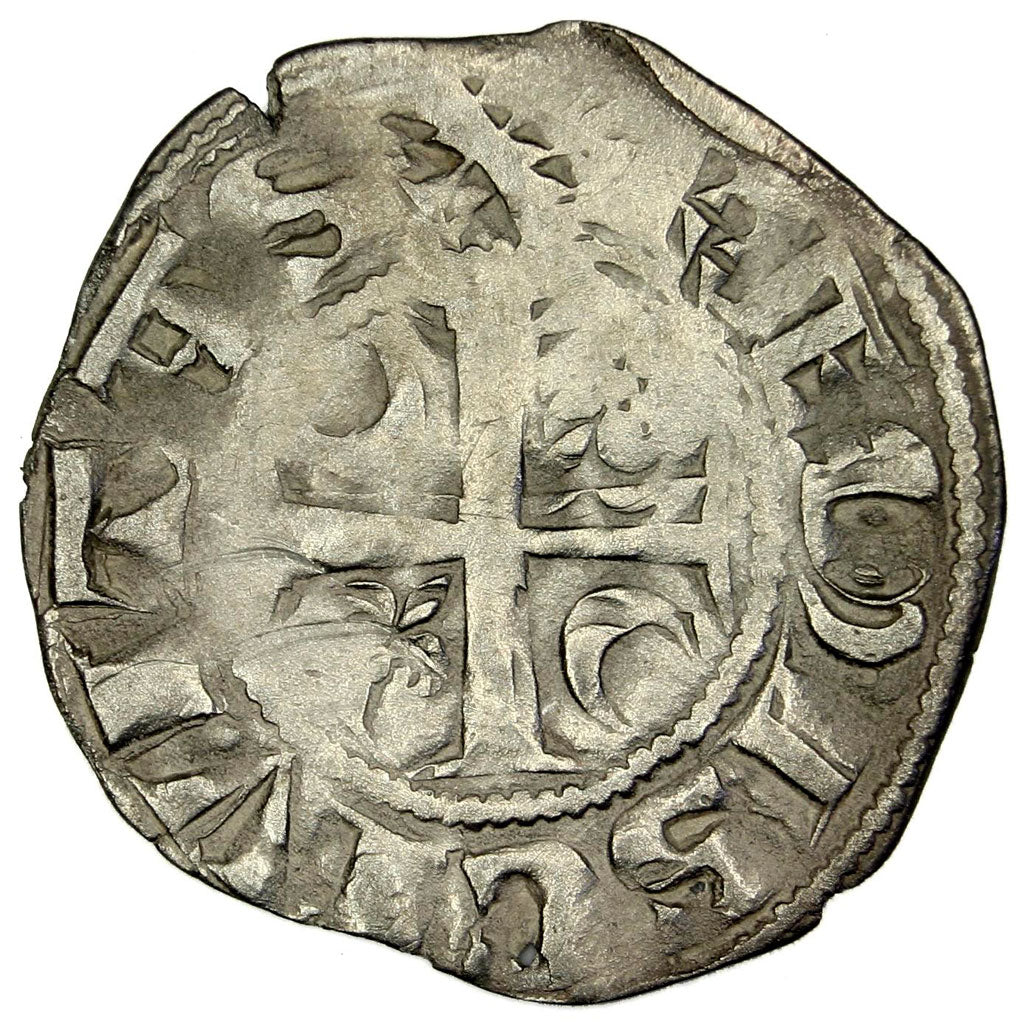 FRANCE, Denarius, Reims, VF(30-35), Silver, 0.52