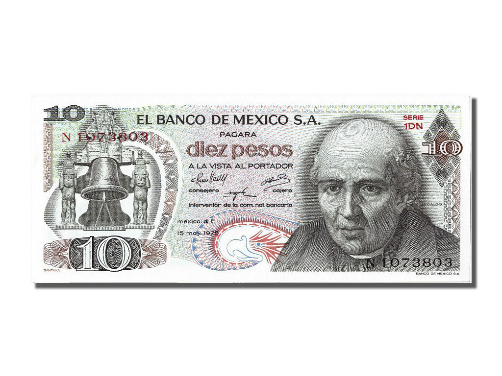 Banknote, Mexico, 10 Pesos, 1975, 1975-05-15, UNC(65-70)