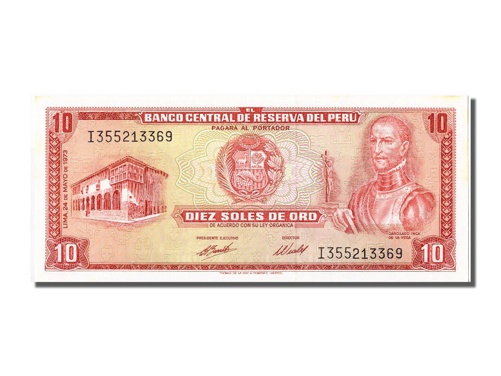Banknote, Peru, 10 Soles De Oro, 1973, 1973-05-24, UNC(65-70)