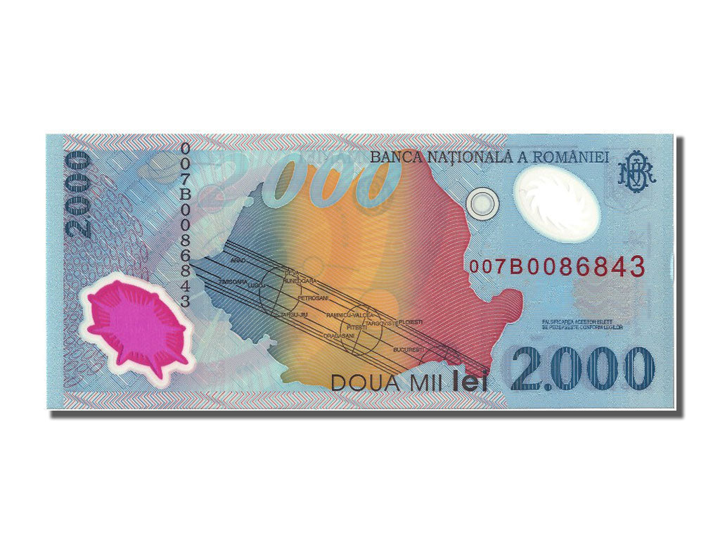 Banconote, Romania, 2000 Lei, 1999, FDS