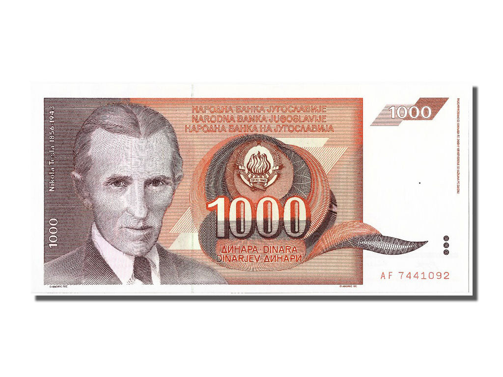 Banknote, Yugoslavia, 1000 Dinara, 1990, 1990-11-26, UNC(65-70)
