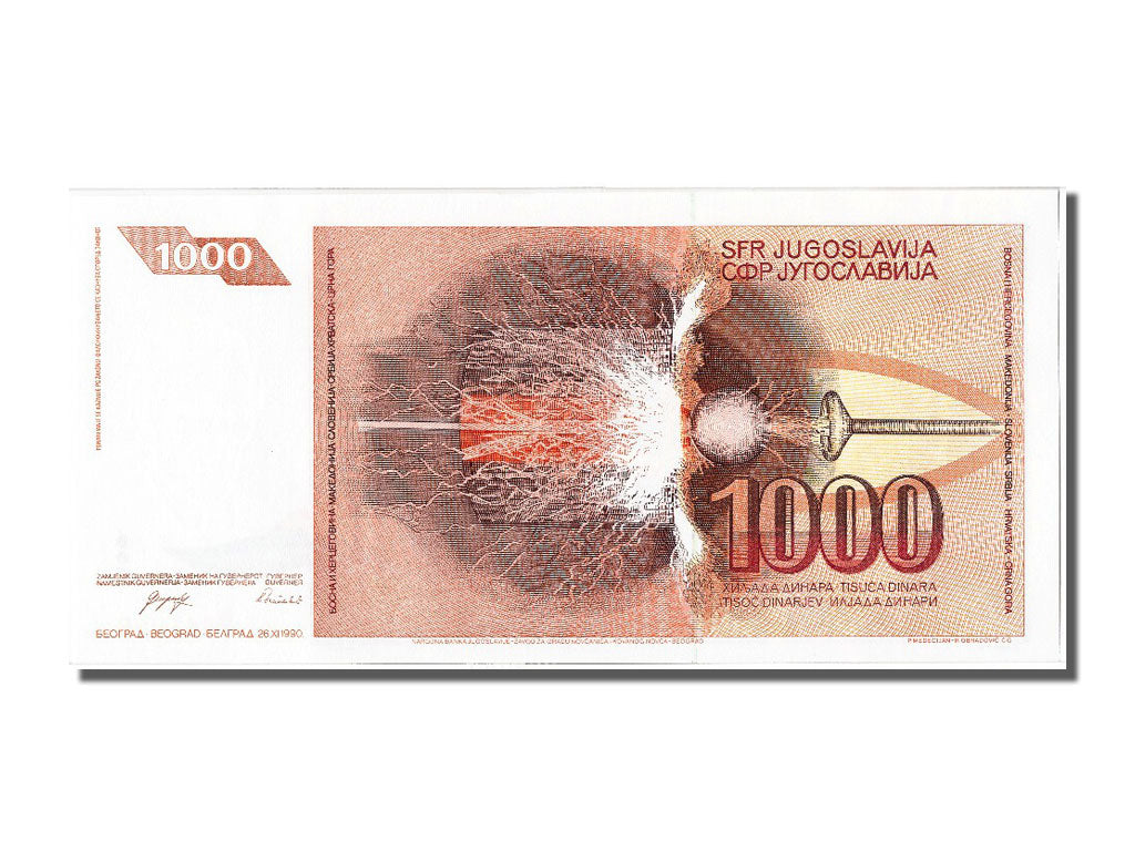 Banknote, Yugoslavia, 1000 Dinara, 1990, 1990-11-26, UNC(65-70)