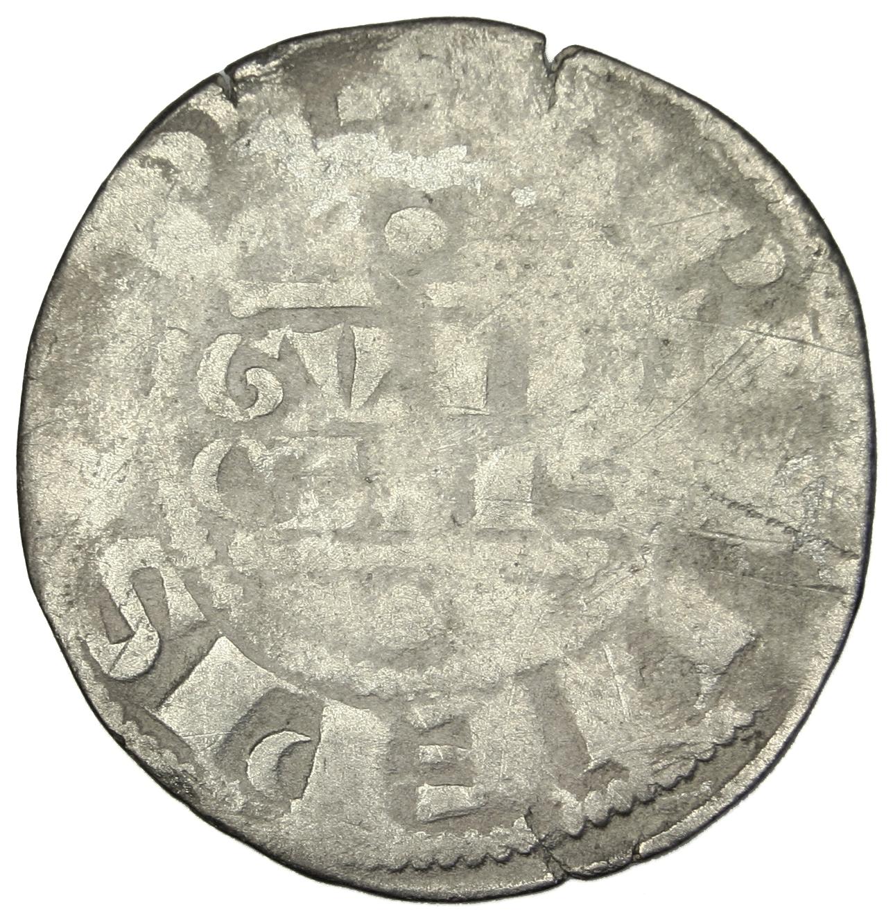 FRANCE, Denarius, Reims, F(12-15), Silver, 0.89