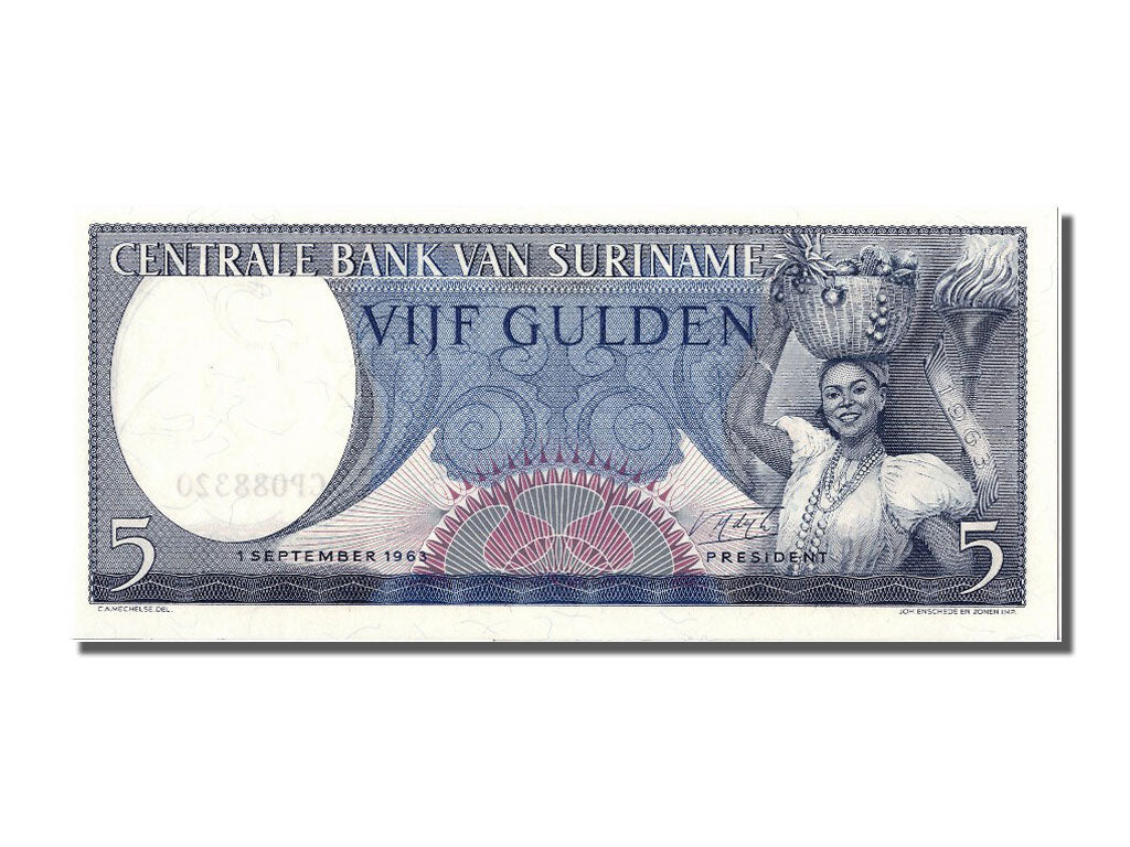 Billet, Suriname, 5 Gulden, 1963, 1963-09-01, NEUF