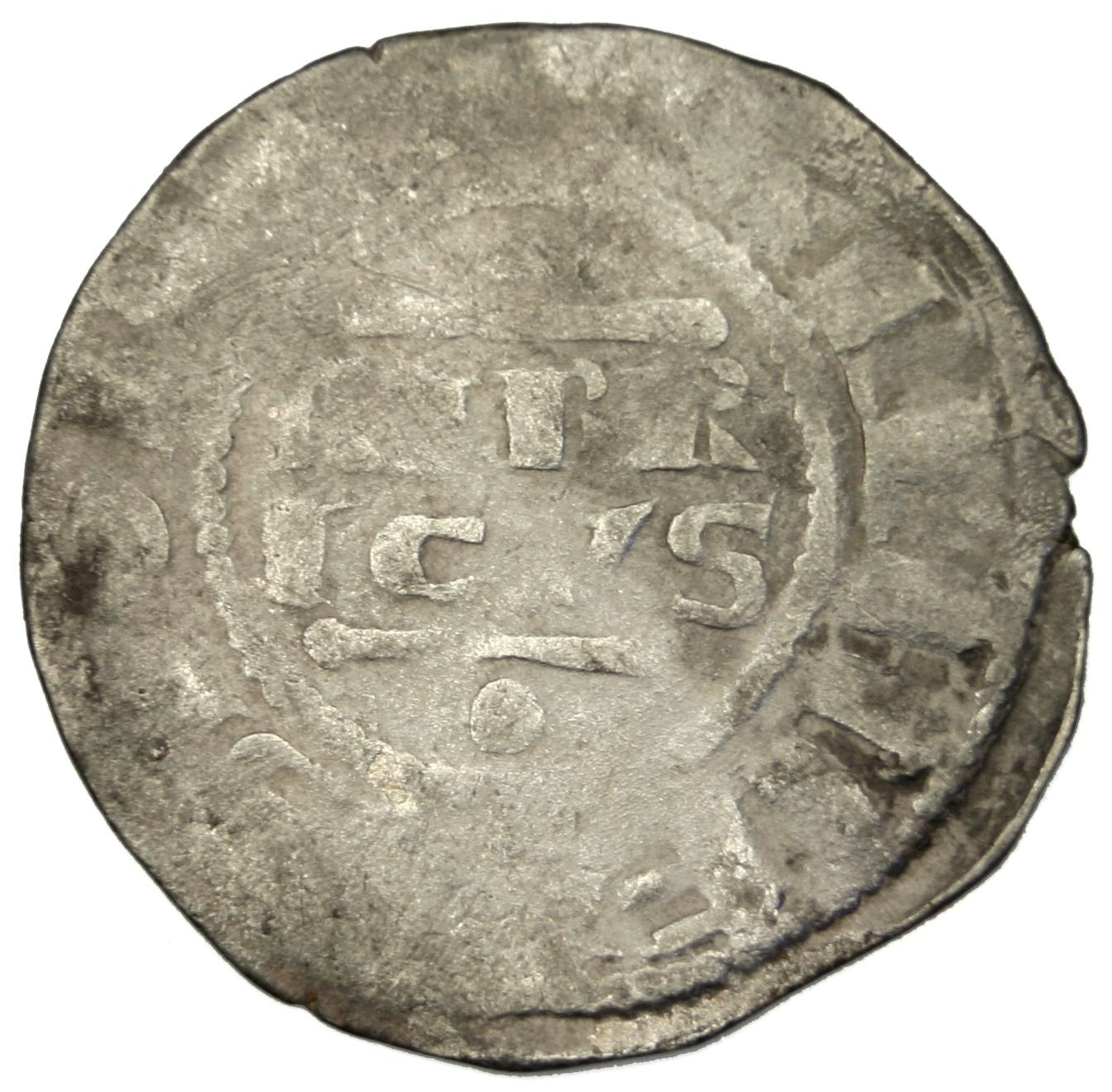 FRANCE, Denarius, Reims, F(12-15), Silver, 1.09