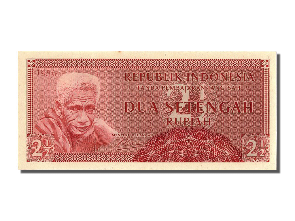Banknote, Indonesia, 2 1/2 Rupiah, 1956, UNC(65-70)