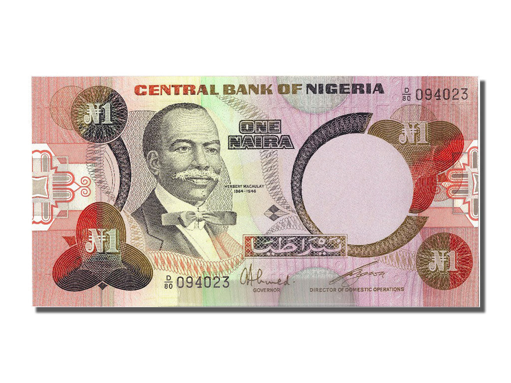 Nigeria, 1 Naira, KM #19c, UNC(65-70), D/80 094023