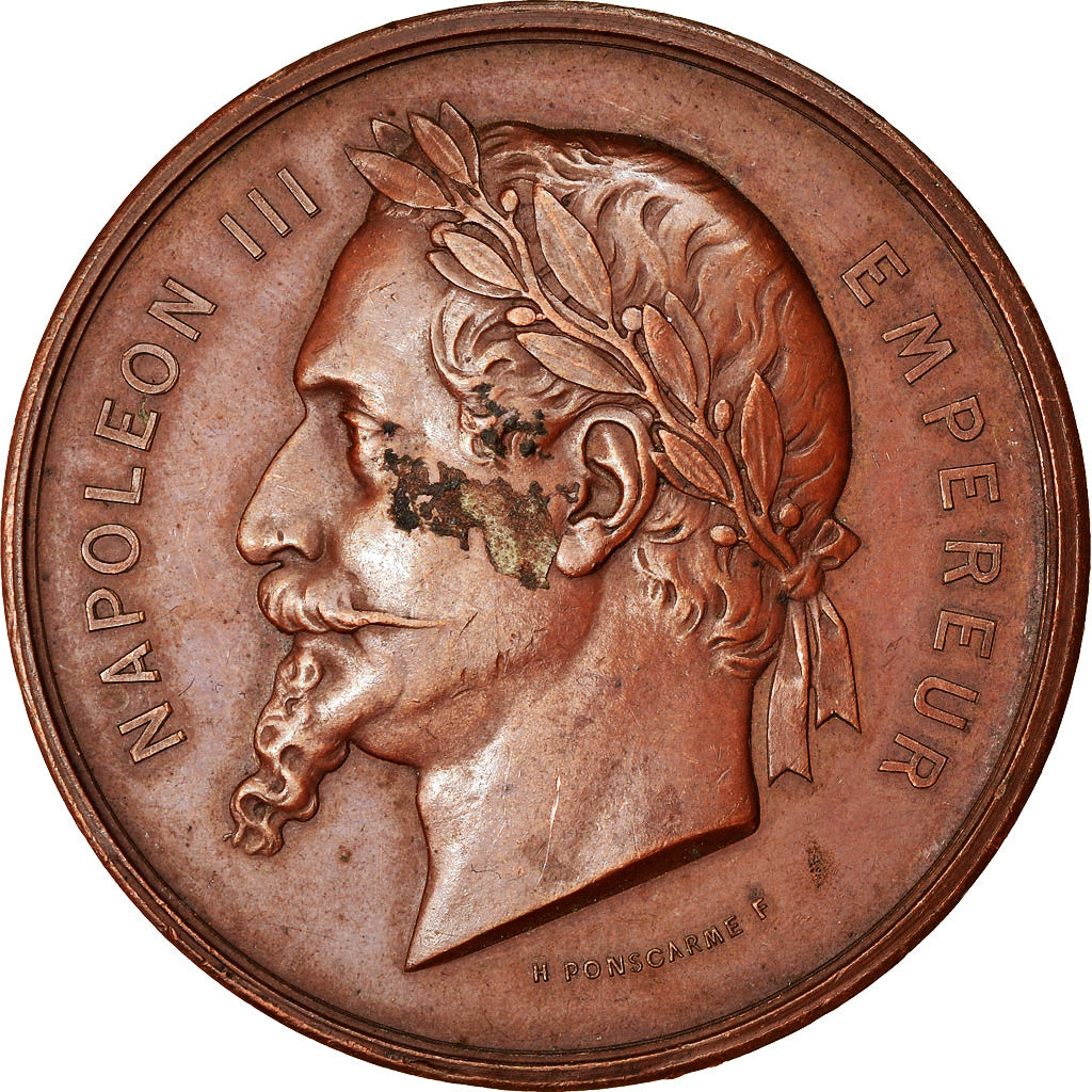 France, Medal, Napoléon III, Exposition Universelle de Paris, 1867, Ponscarme