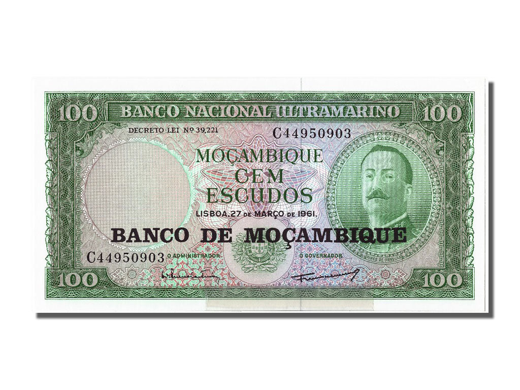 Banknote, Mozambique, 100 Escudos, 1961-03-27, UNC(65-70)