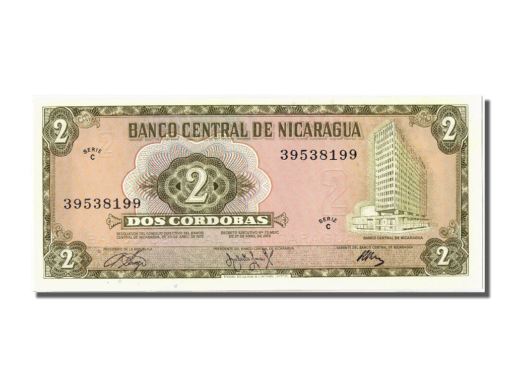Banknote, Nicaragua, 2 Cordobas, 1972, 1972-04-27, UNC(65-70)