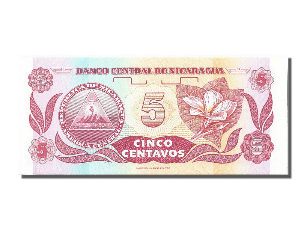 Biljet, Nicaragua, 5 Centavos, NIEUW