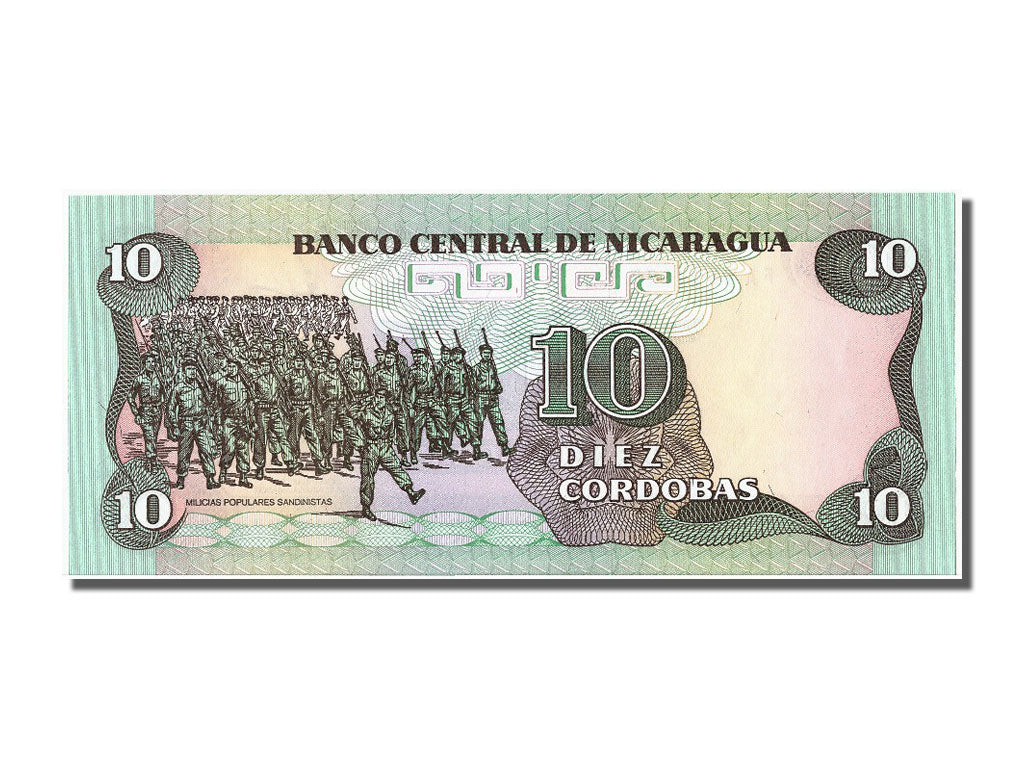 Banknote, Nicaragua, 10 Cordobas, 1985, UNC(65-70)