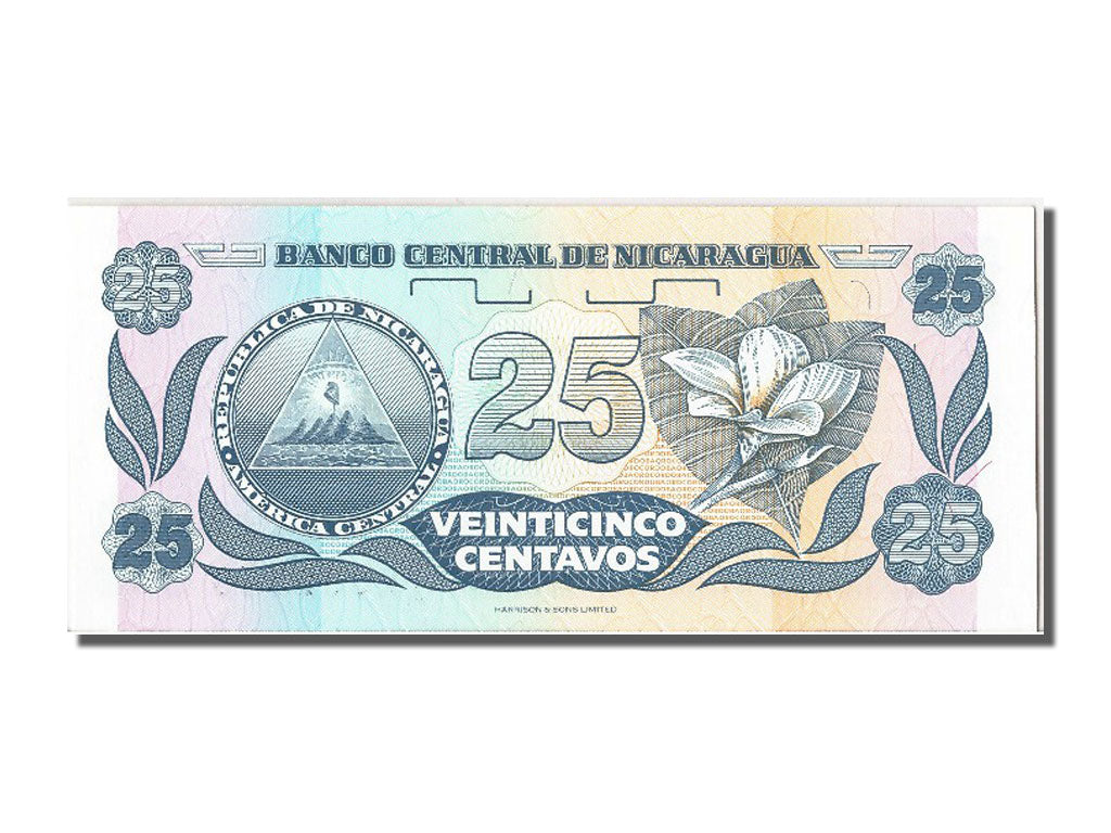 Banconote, Nicaragua, 25 Centavos, FDS