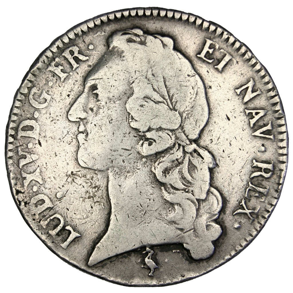 FRANCE, Écu au bandeau, ECU, 1759, Paris, KM #512.1, VF(20-25), Silver, Gadoury