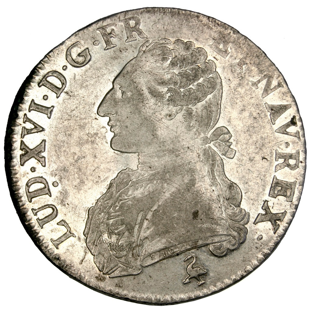 FRANCE, Écu aux branches d'olivier, ECU, 1784, Paris, KM #564.1, EF(40-45), ...