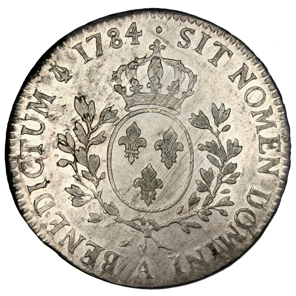 FRANCE, Écu aux branches d'olivier, ECU, 1784, Paris, KM #564.1, EF(40-45), ...