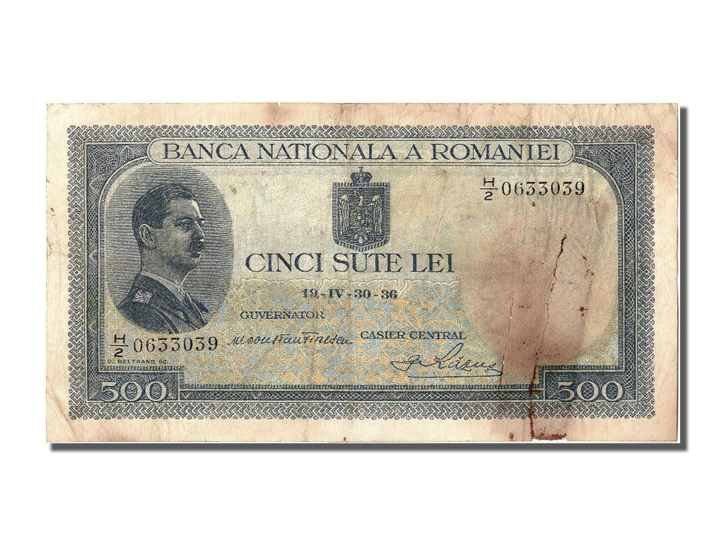 Romania, 500 Lei, 1936, KM #42a, 1936-04-30, VG(8-10), H/2 0633039