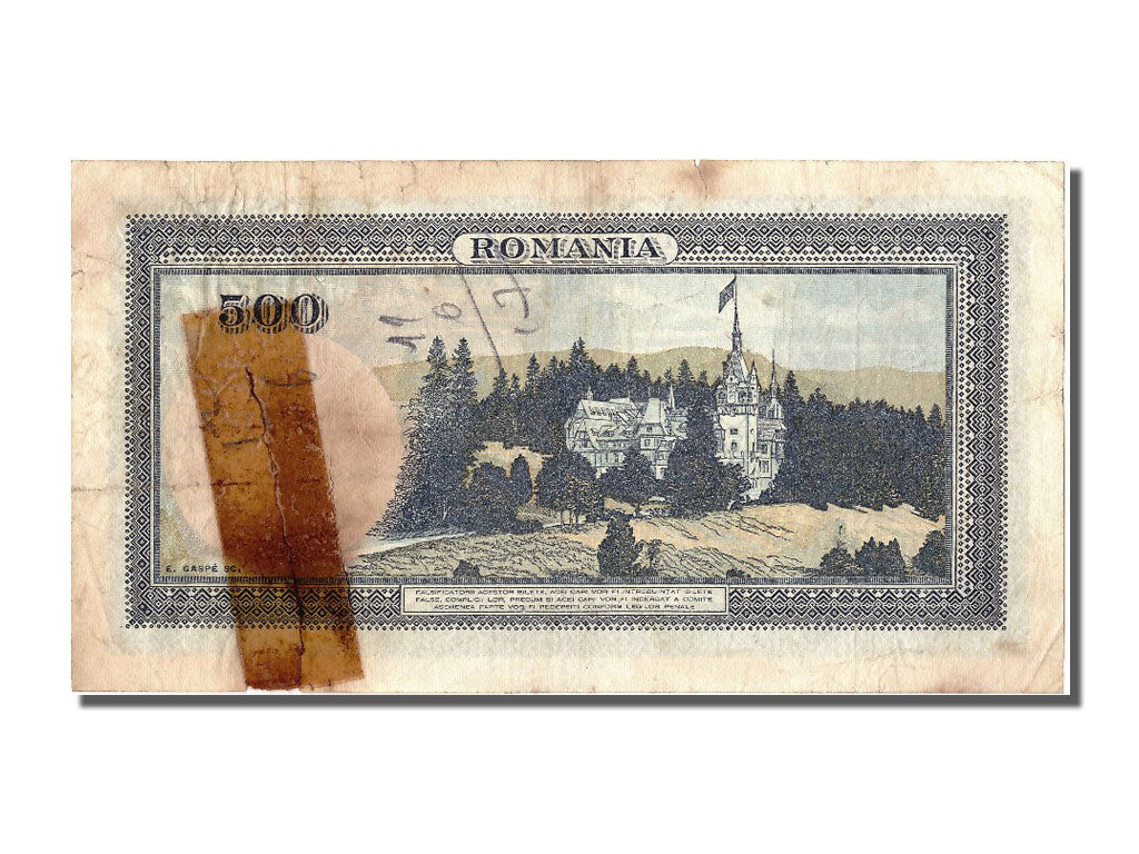 Romania, 500 Lei, 1936, KM #42a, 1936-04-30, VG(8-10), H/2 0633039