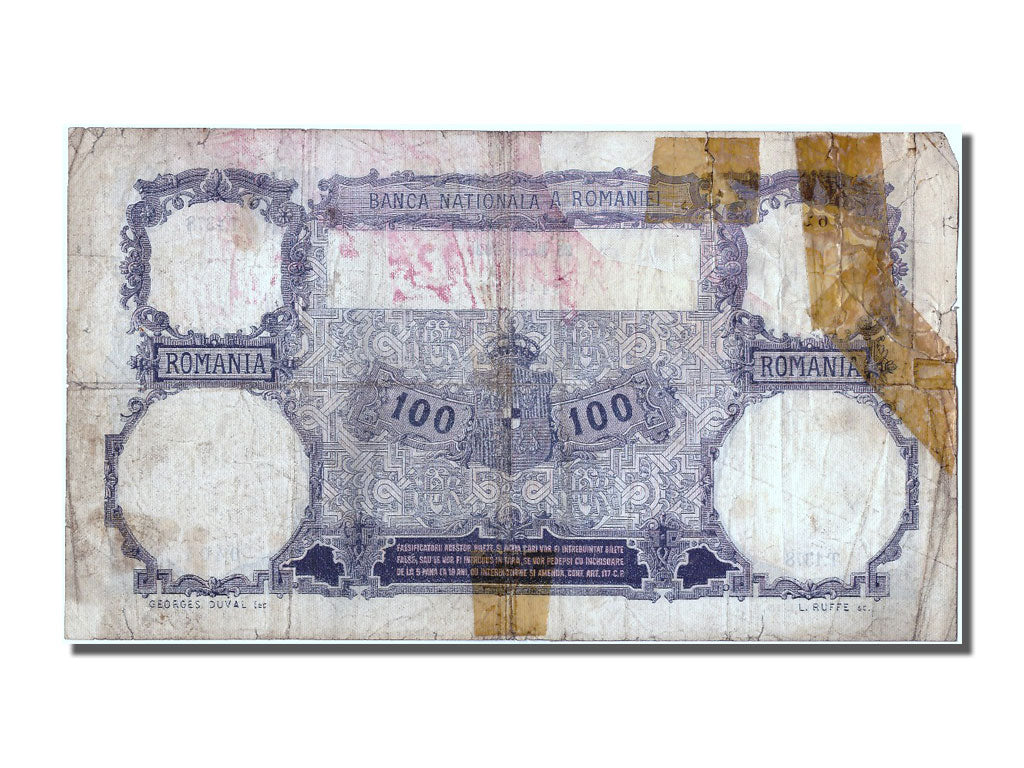 Romania, 100 Lei, 1920, 1920-03-25, VG(8-10), T1378