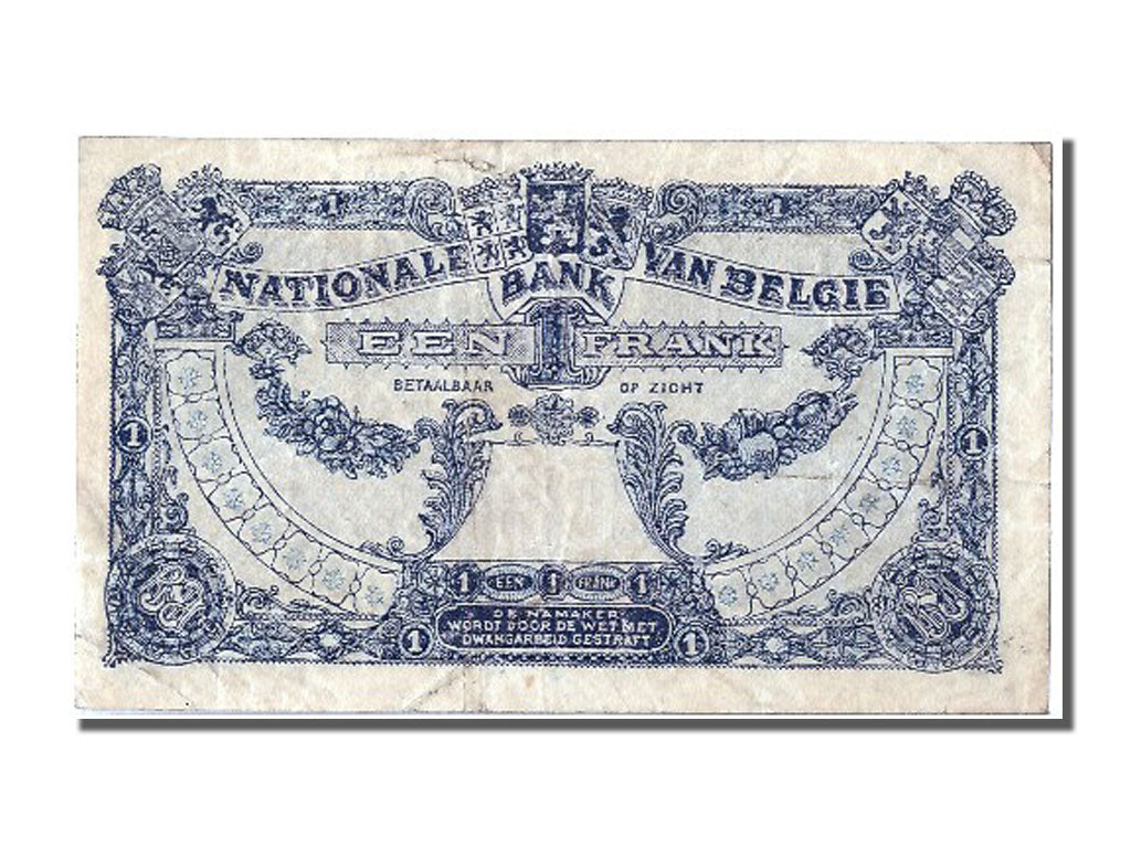 Belgium, 1 Franc, 1920, KM #92, 1920-11-25, EF(40-45), T 05 08781
