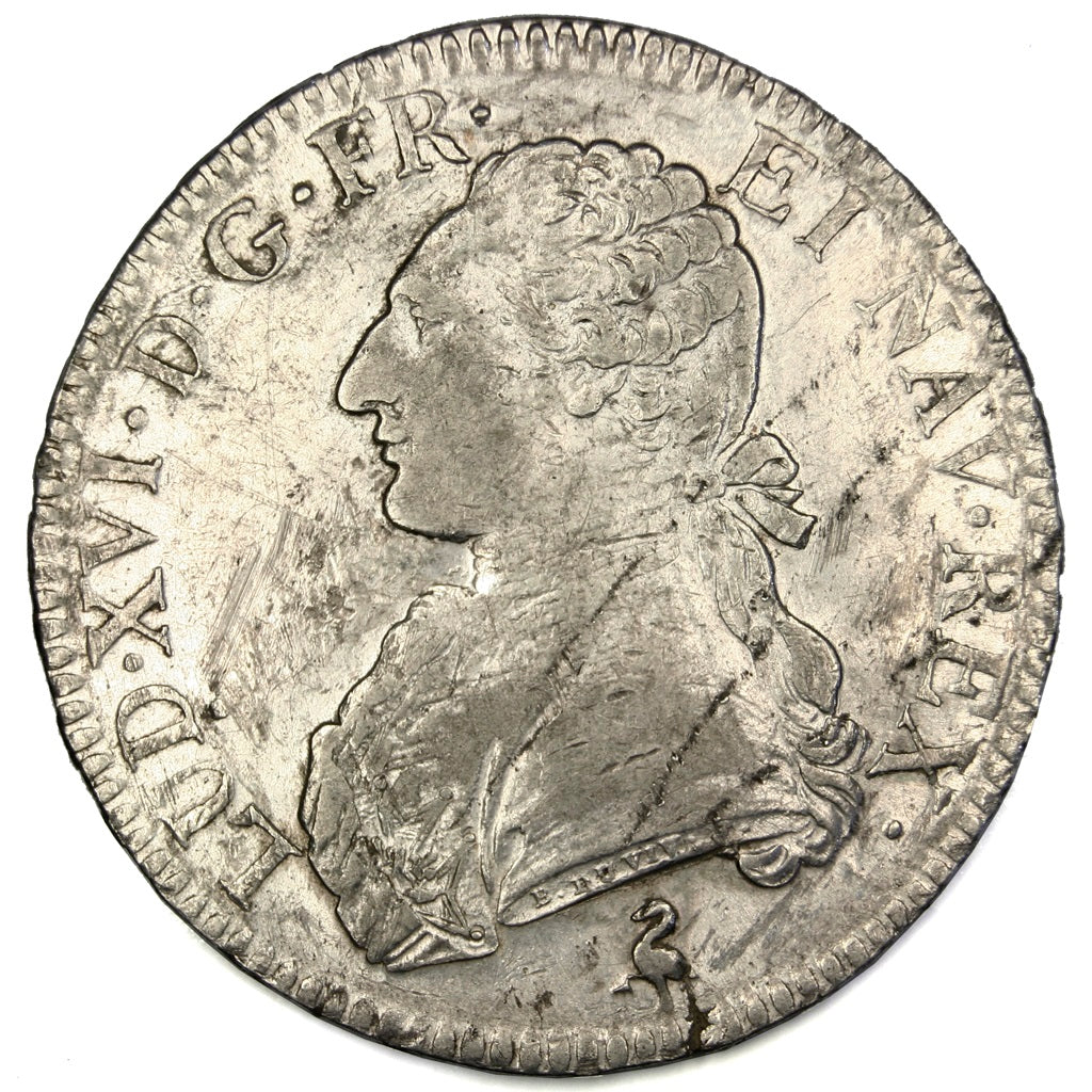 Francia, Ecu, 1789, Paris, MB+, Argento, Gadoury:356
