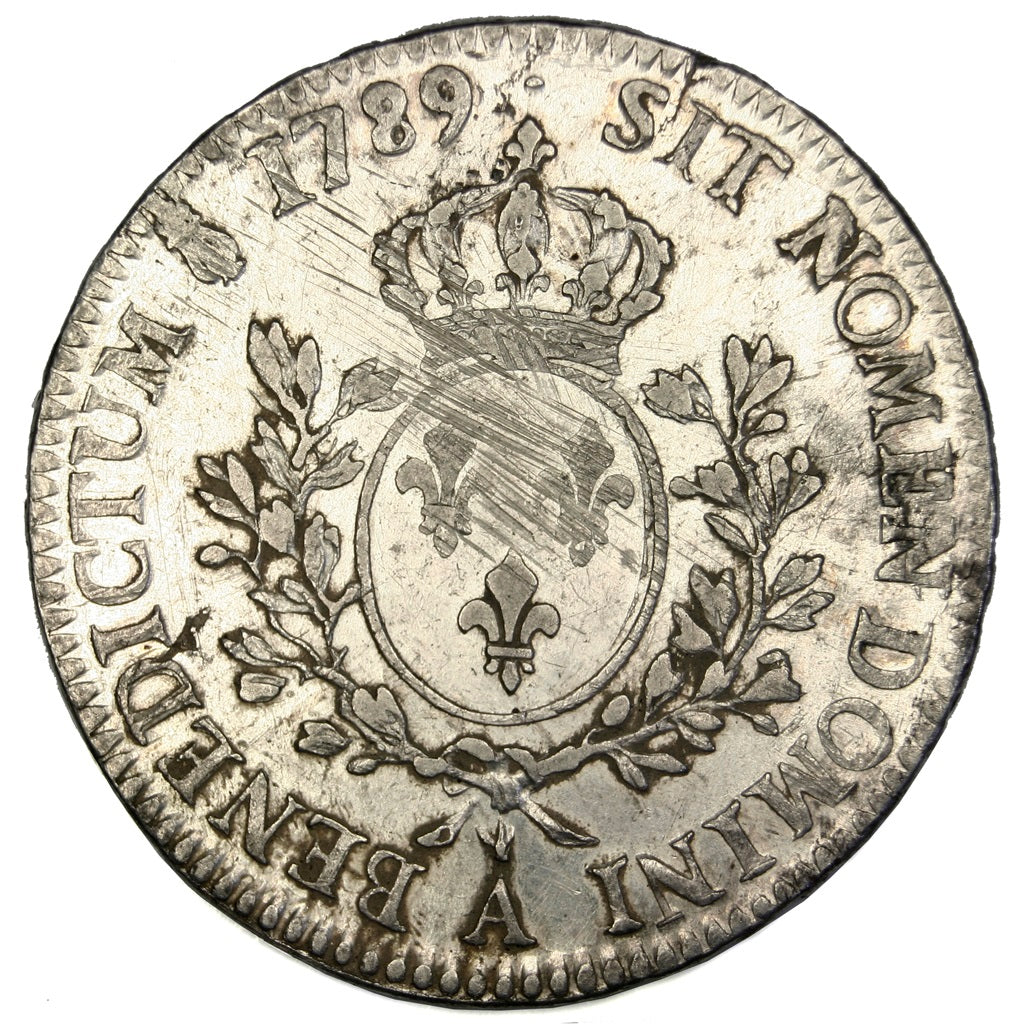 Francia, Ecu, 1789, Paris, MB+, Argento, Gadoury:356