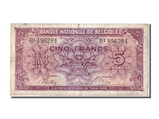 Belgium, 5 Francs-1 Belga, 1943, KM #121, 1943-02-01, VF(20-25)