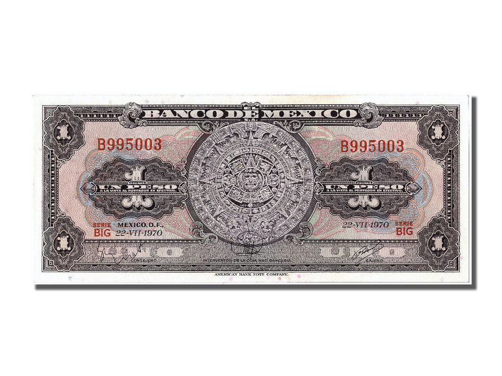 Banconote, Messico, 1 Peso, 1970, 1970-07-22, SPL+