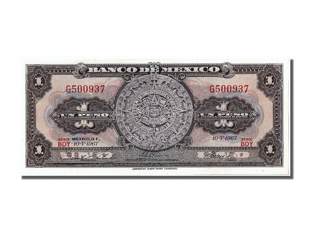 Mexico, 1 Peso, 1967, KM #59j, 1967-05-10, UNC(64), G500937