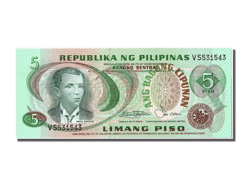 Banconote, Filippine, 5 Piso, FDS