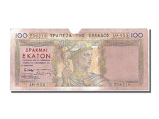 Greece, 100 Drachmai, 1935, KM #105a, 1935-09-01, VG(8-10), AO=053 756216
