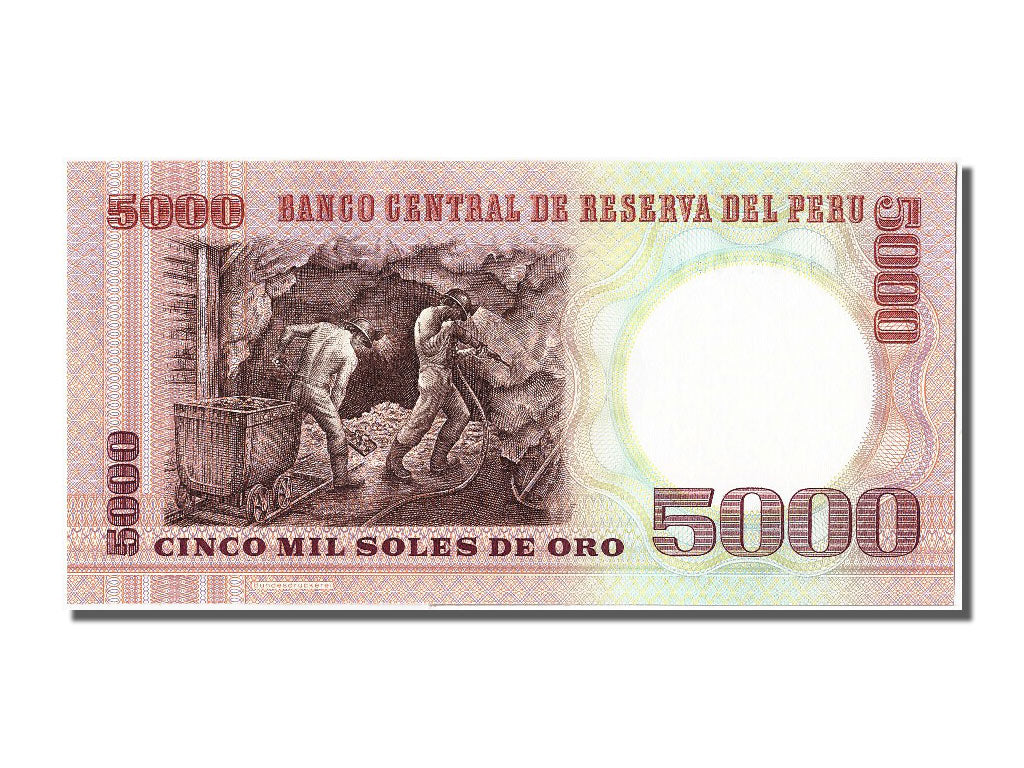 Banknote, Peru, 5000 Soles De Oro, 1985, 1985-06-21, UNC(65-70)