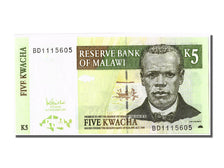 Geldschein, Malawi, 5 Kwacha, 2005, 2005-12-01, UNZ