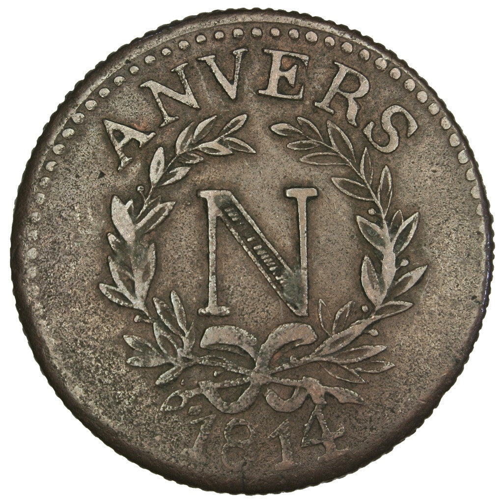 Coin, FRENCH STATES, ANTWERP, 5 Centimes, 1814, Anvers, VF(30-35), Bronze