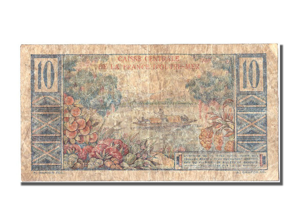 French Equatorial Africa, 10 Francs, KM #21, VF(30-35), K.3 46380