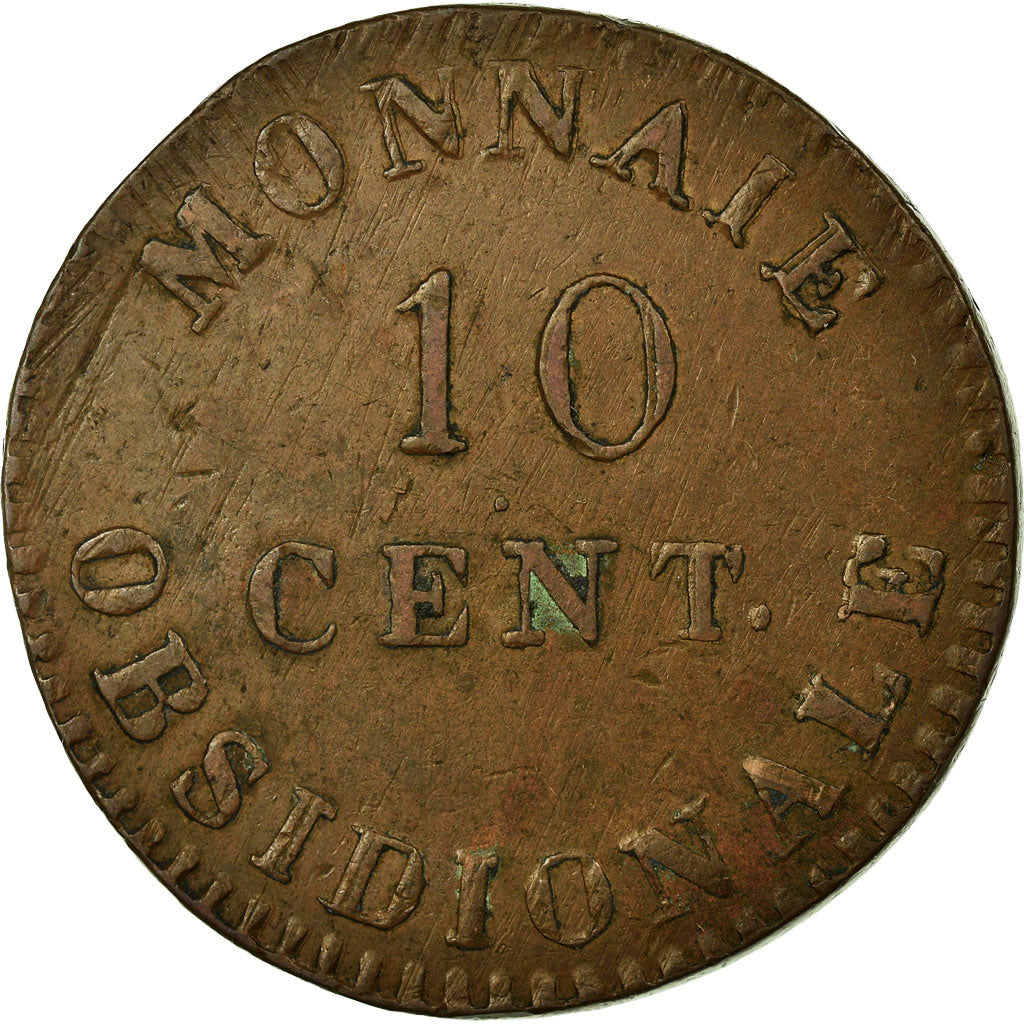 Coin, FRENCH STATES, ANTWERP, 10 Centimes, 1814, Anvers, VF(30-35), Bronze