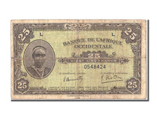 French West Africa, 25 Francs, 1942, KM #30a, 1942-12-14, VF(20-25)