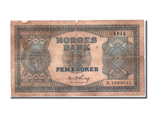 Biljet, Noorwegen, 5 Kroner, 1948, TB