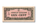 Biljet, Nederlands Indië, 1 Cent, NIEUW