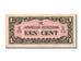 Billet, Netherlands Indies, 1 Cent, NEUF