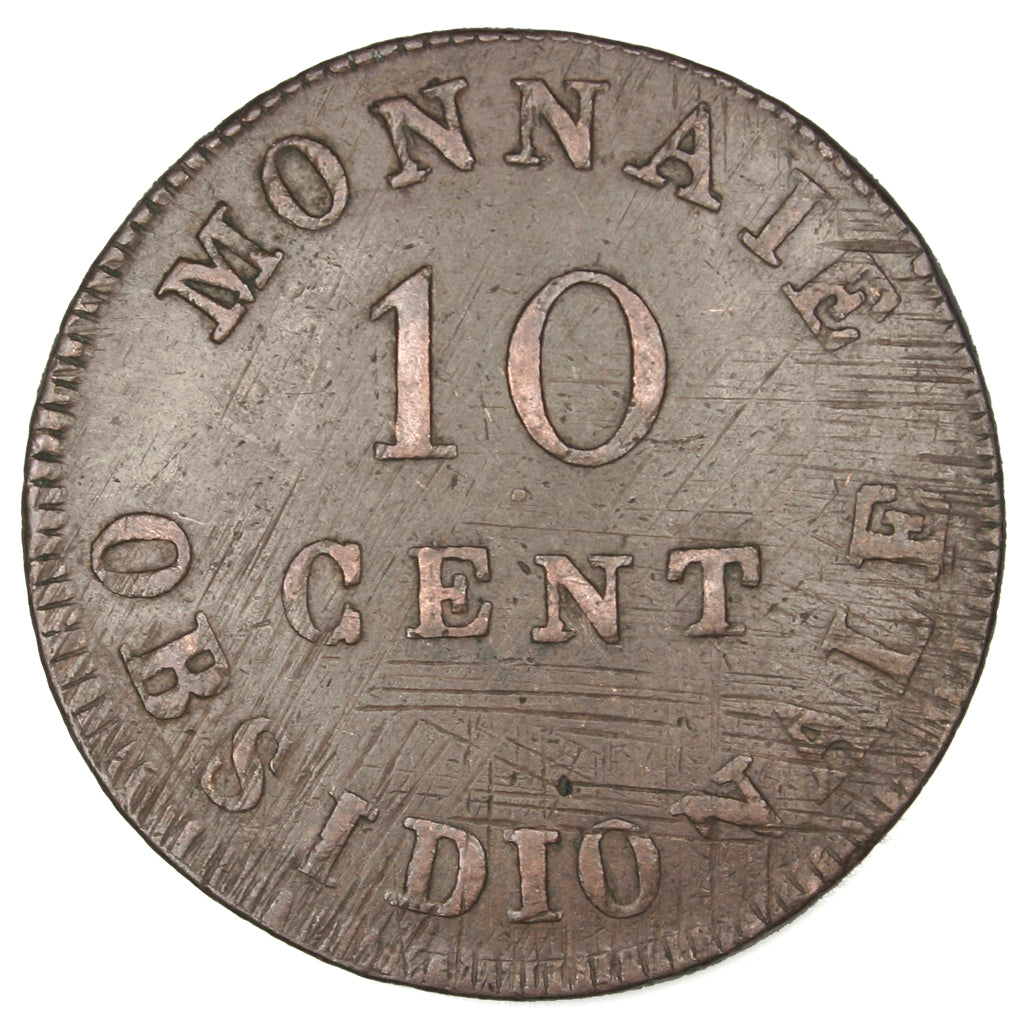 Coin, FRENCH STATES, ANTWERP, 10 Centimes, 1814, Anvers, VF(30-35), Bronze