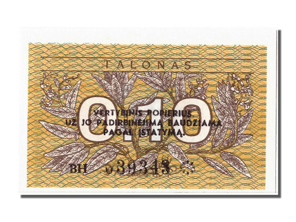Banconote, Lituania, 0.10 Talonas, 1991, FDS
