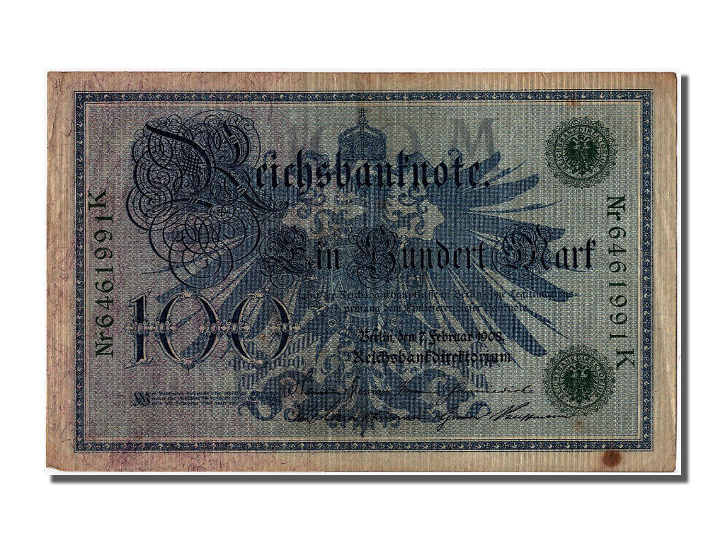 Banknote, Germany, 100 Mark, 1908, 1908-02-07, EF(40-45)