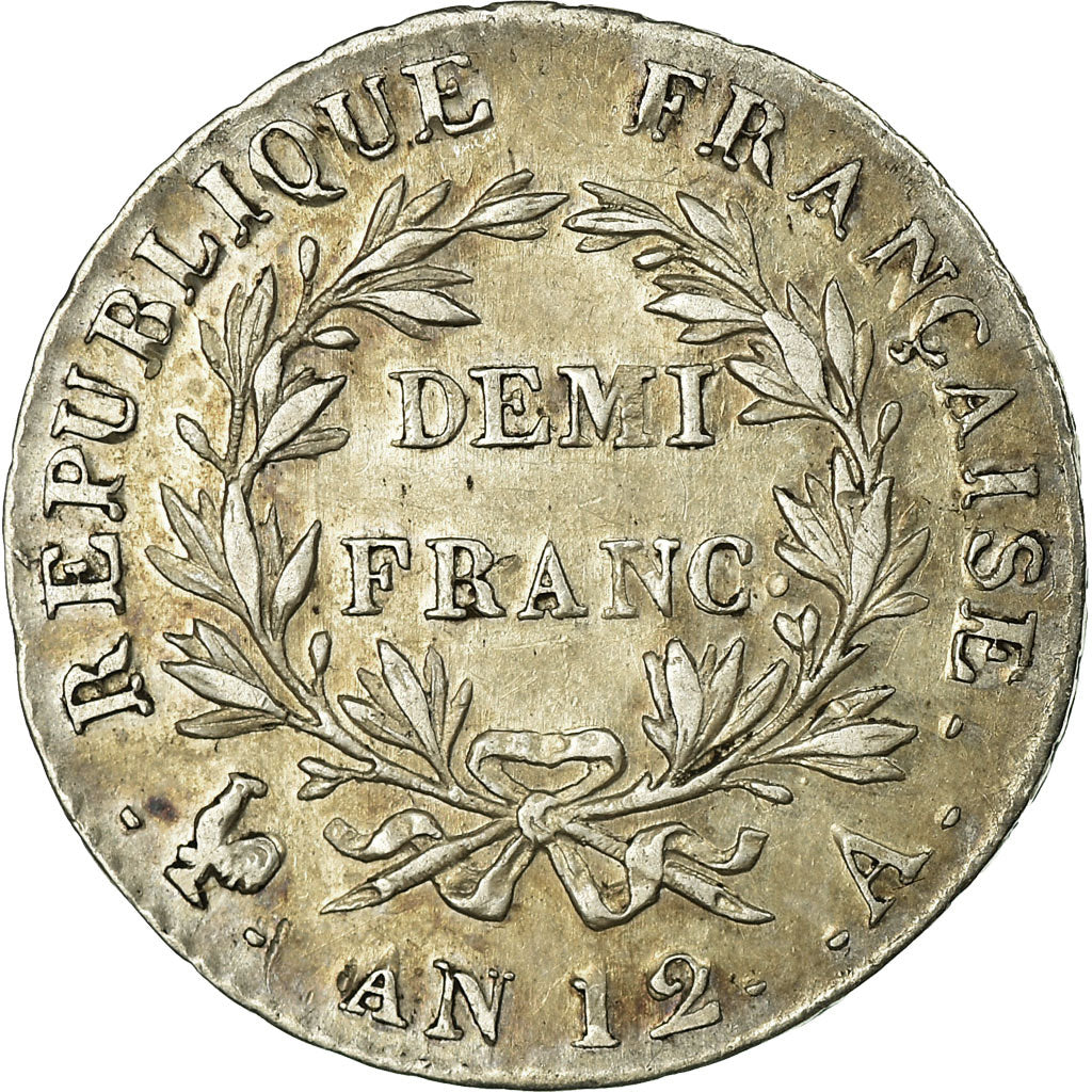 Coin, France, Napoléon I, 1/2 Franc, 1803, Paris, AU(50-53), Silver
